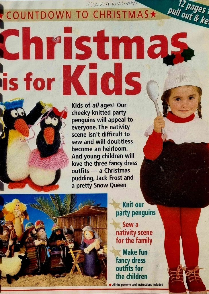 ALAN DART Nativity sewing and Party Penguins The Old Toy Knitting Shop,