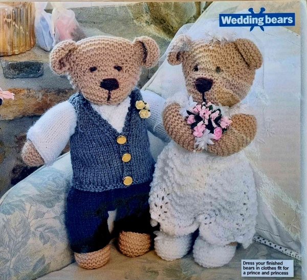 ROYAL WEDDING bears toy knitting pattern by Val Pierce